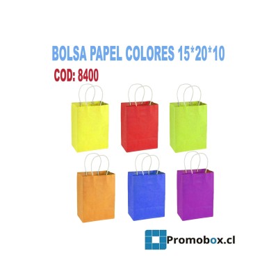 BOLSA COLORES PAPEL NAVIDAD