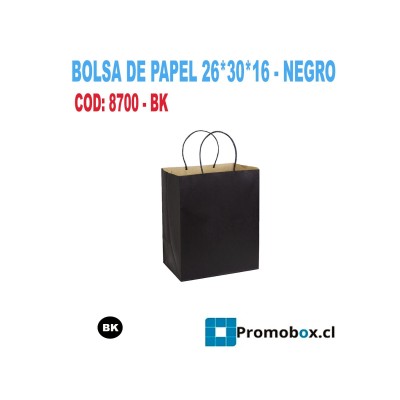 bolsa de papel negro