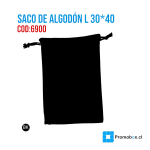 SACO ALGODON ECOLOGICA BIODEGRADABLE