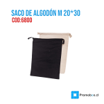 SACO ALGODON ECOLOGICA BIODEGRADABLE