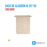 SACO ALGODON ECOLOGICA BIODEGRADABLE