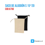 SACO ALGODON ECOLOGICA BIODEGRADABLE
