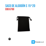 SACO ALGODON ECOLOGICA BIODEGRADABLE